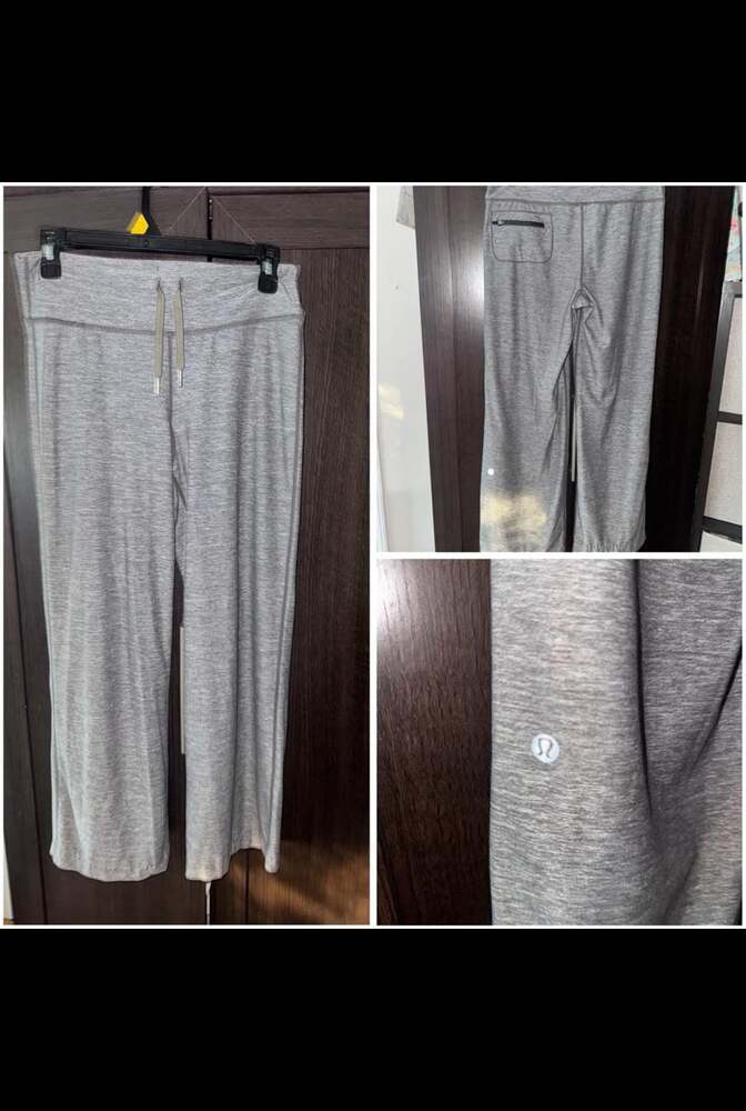 Lululemon Warm Down Jogger Soft Touch Heathered Core Ultra Light Grey Pants